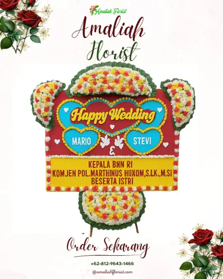 Papan Bunga Pernikahan Batunyana
